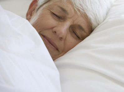 older woman sleeping