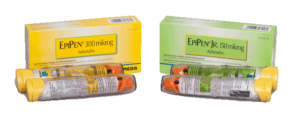 EpiPen® förpackning med två pennor.