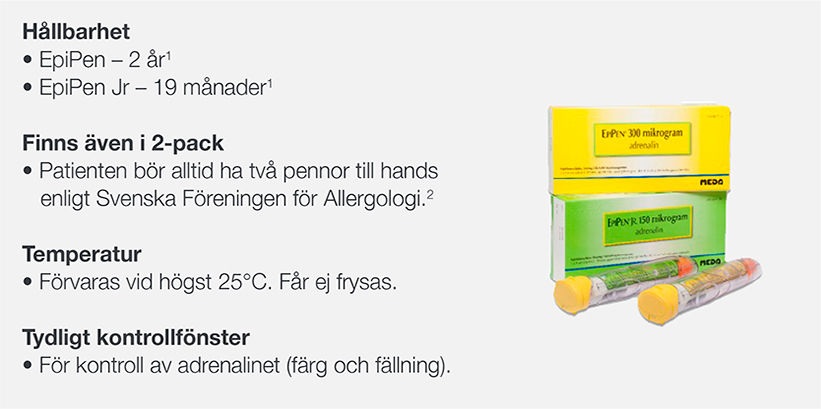 Praktisk information om EpiPen 